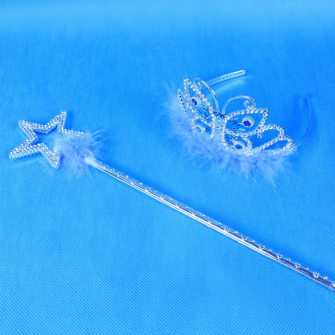 Couronne de princesse avec sceptre - bleu