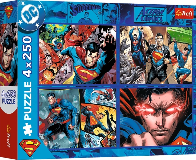 Puzzle 4x250 Courage de SUPERMAN TREFL