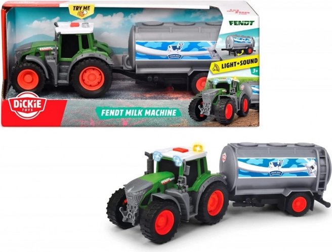 tracteur avec remorque-citerne à lait 26 cm