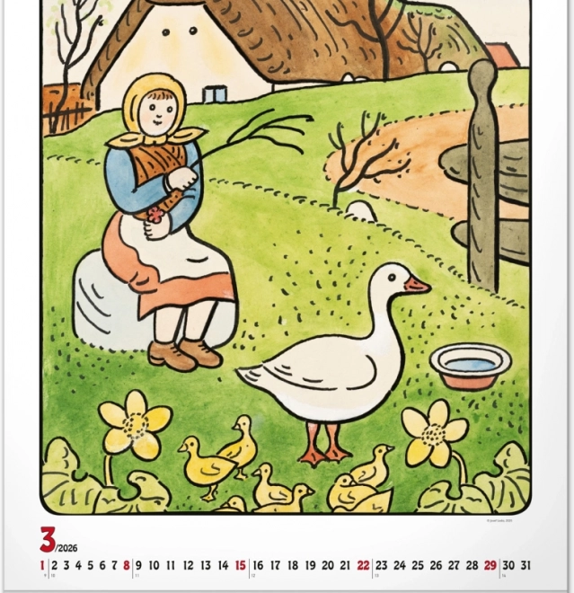 calendrier mural Josef Lada 2026