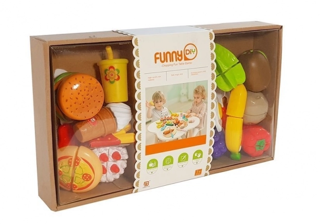 Ensemble de fruits et légumes à découper pour enfants