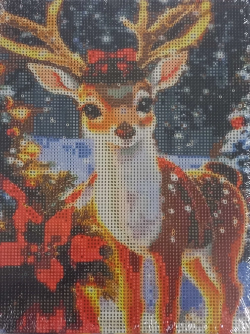 NORIMPEX Peinture Diamant sur toile Renne de Noël 23x30cm