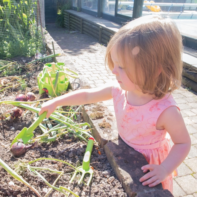 Ensemble d'outils de jardin en plastique vert