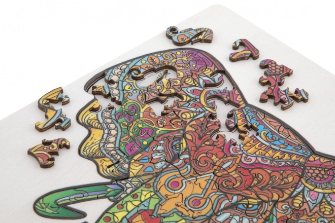 Puzzle en bois à contour éléphant