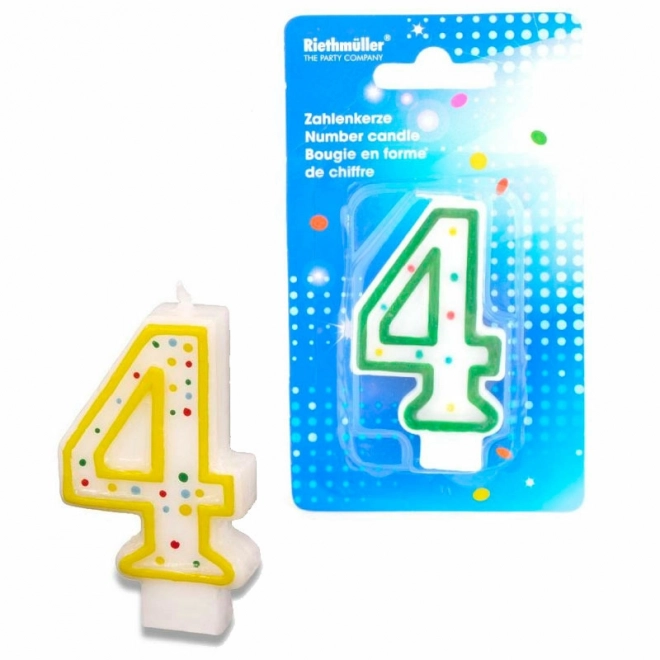 Bougie d'anniversaire chiffre 4