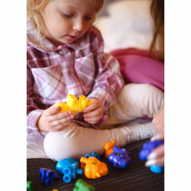 Ensemble Montessori pour l'apprentissage des chiffres et des couleurs Licornes