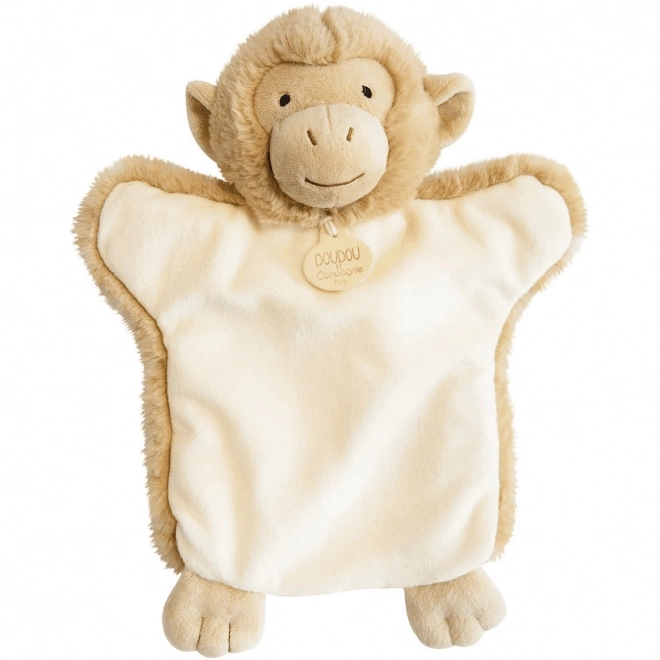Doudou Mains moelleux marionnette singe 25 cm