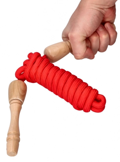Goki corde à sauter avec poignées en bois 240 cm