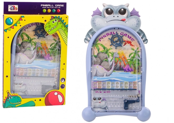 Jeu de flipper avec support bleu dragons et dinosaures