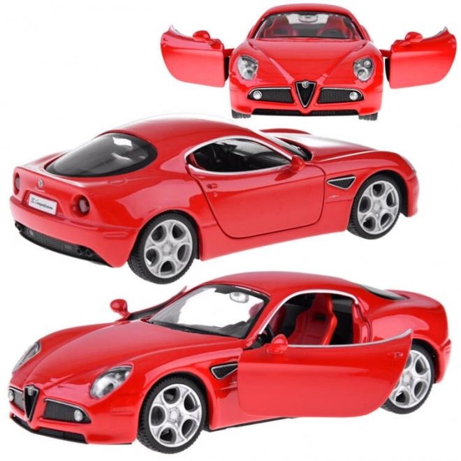 Modèle de voiture en métal Alfa Romeo 8C Competizione échelle 1:32