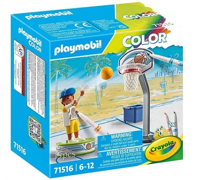Playmobil Color Skater avec ballon de basket