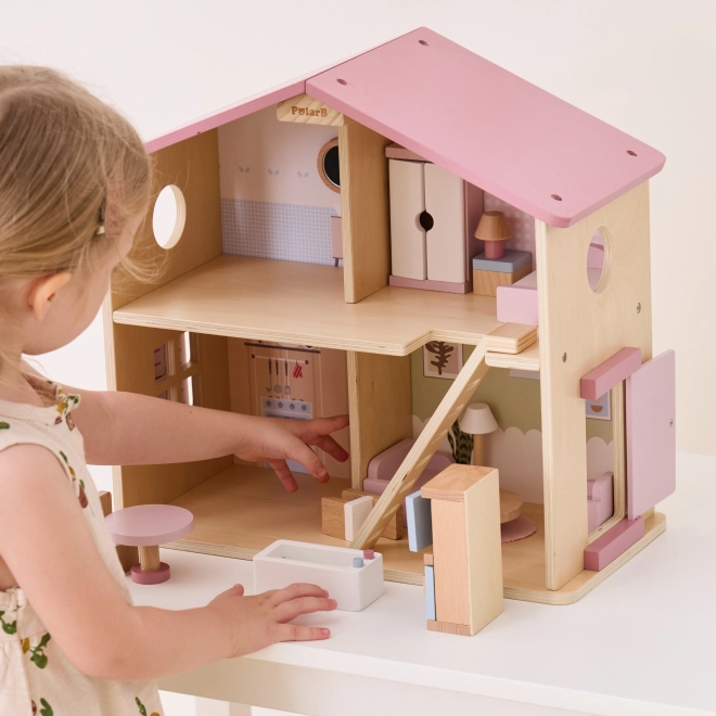 Grande maison de poupées en bois avec accessoires PolarB Viga