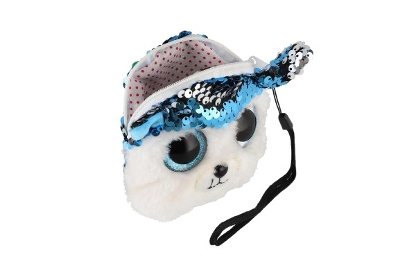 Porte-monnaie en tissu pour fille avec motif animal et paillettes, avec accessoires pour cheveux