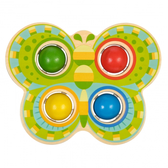 Lucy & Leo Papillon - marteau en bois 4 boules