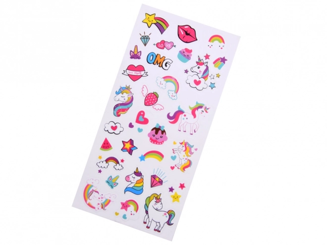 Journal secret magique de licorne avec autocollants colorés