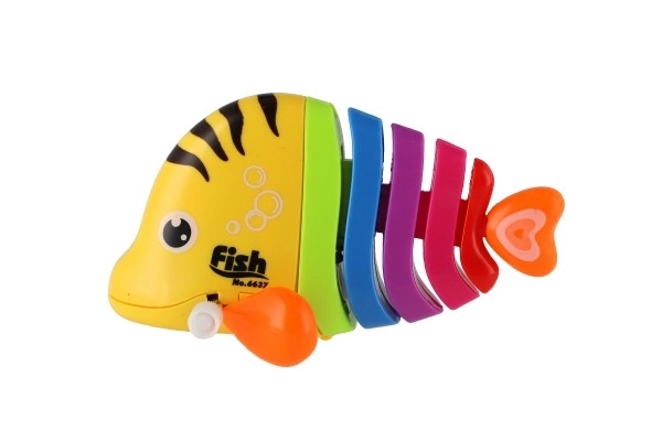 Poisson/Rybka à clé en plastique 11cm mix couleurs 14pcs en boîte