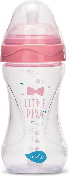 Biberon 250 ml, rose transparent