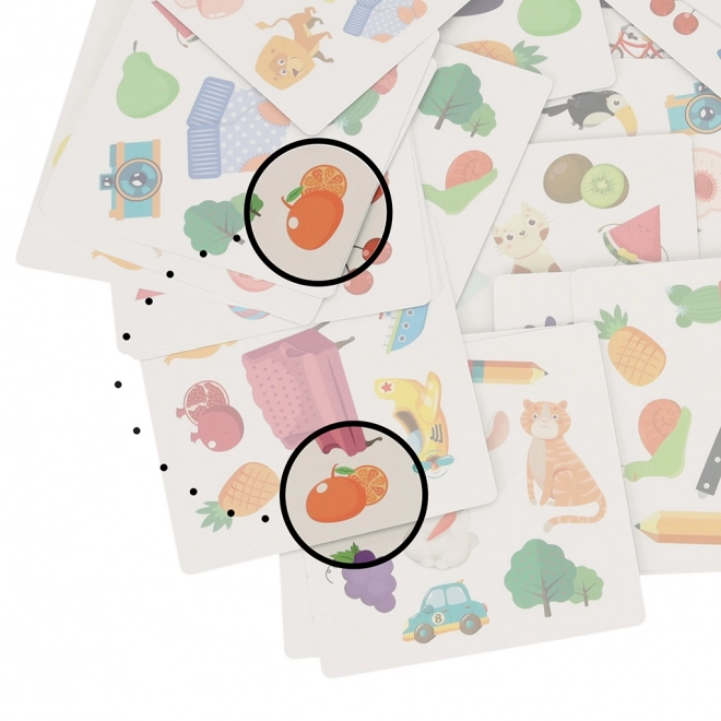 Jeu de cartes Trouver la paire avec 54 cartes et une cloche
