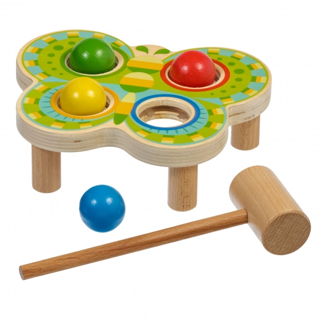 Lucy & Leo Papillon - marteau en bois 4 boules