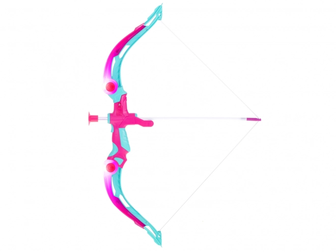 Arc rose avec flèches et cible