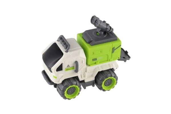 Voiture en plastique spatial 7x10cm avec volant d'inertie 3 types