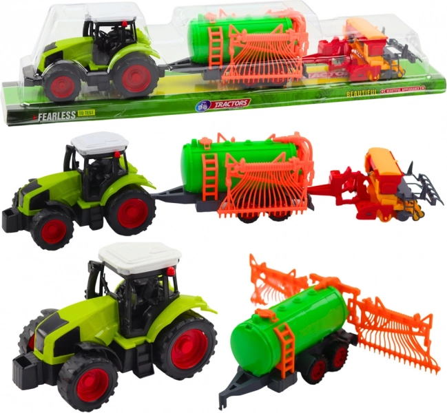 tracteur agricole avec citerne et andaineur – set pour enfants