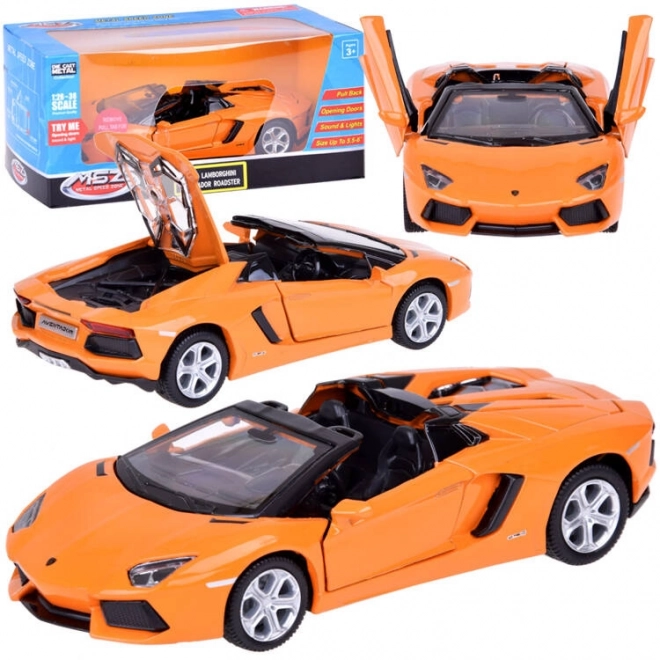 Modèle de voiture en métal Lamborghini Aventador Roadster 1:32 interactif
