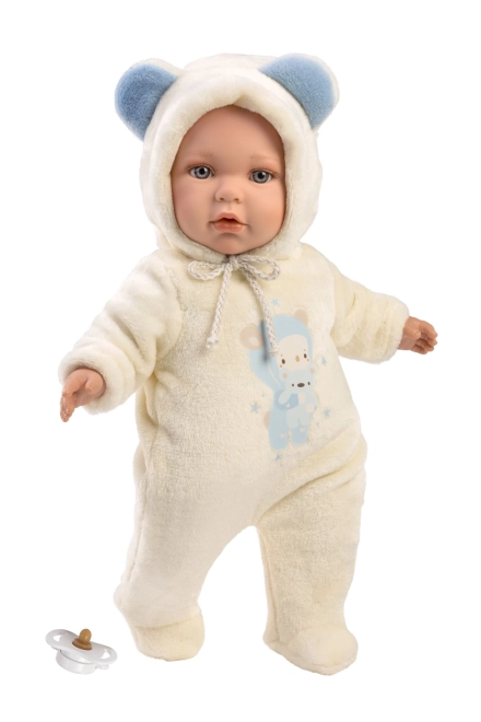 Llorens 14207 BABY ENZO - poupée bébé réaliste avec corps en tissu souple - 42 cm