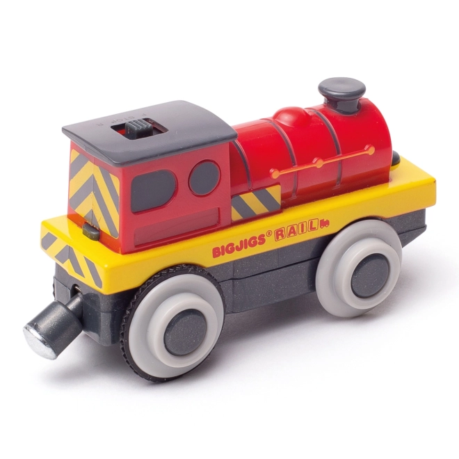 Bigjigs Rail Locomotive Électrique Rouge Puissante