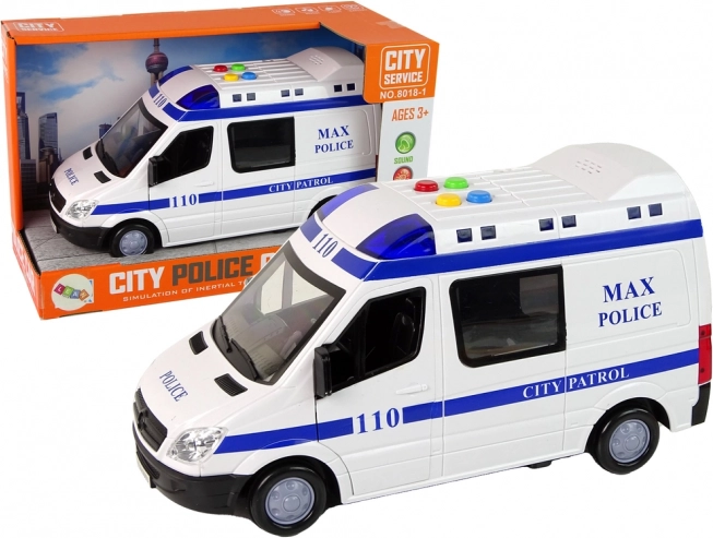 Fourgon de police à friction, avec lumières et sons