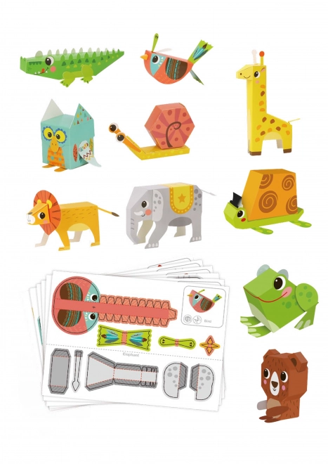 Woopie art&fun kit créatif origami 3D animaux