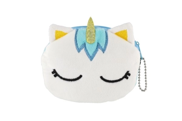 Portefeuille en daim de licorne pour fille avec accessoires pour cheveux