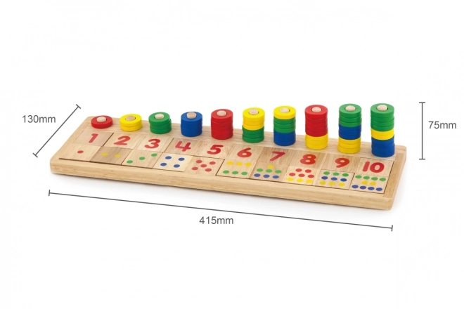 Jeu de comptage en bois