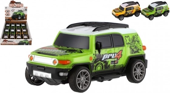 Petite voiture tout-terrain en plastique 11 cm à remontage arrière