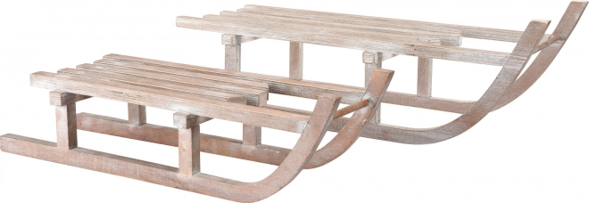 Petite décoration en bois de pied Luge grande et petite