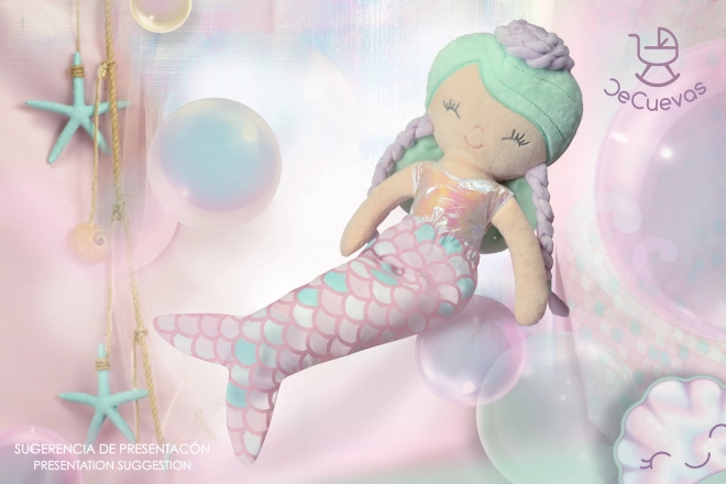 DeCuevas 20141 Poupée en peluche 2en1 OCEAN FANTASY - 36 cm