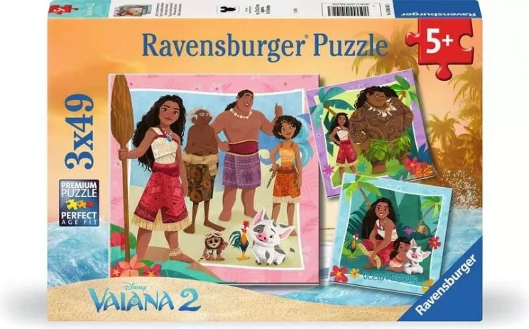 Puzzle Vaiana 2, 3x49 pièces