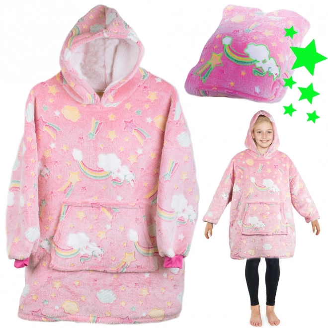 Couverture éclairante chaude à capuche pour enfants
