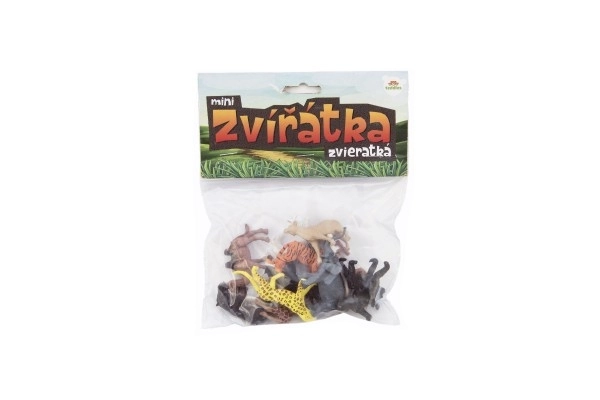 Animaux mini safari ZOO plastique 5-6cm 12pcs en sachet