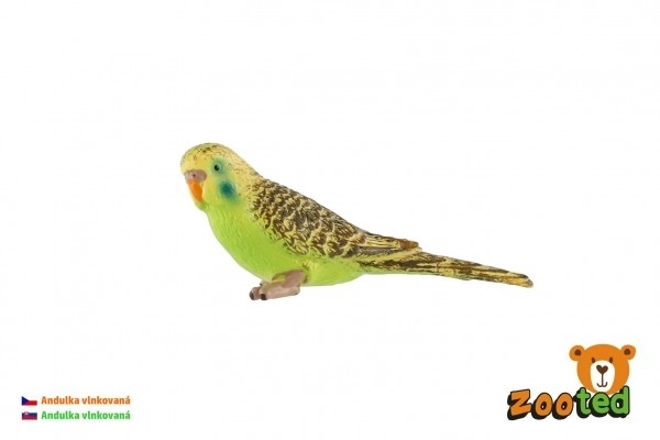 Perruche ondulée zooted plastique 9cm en sachet