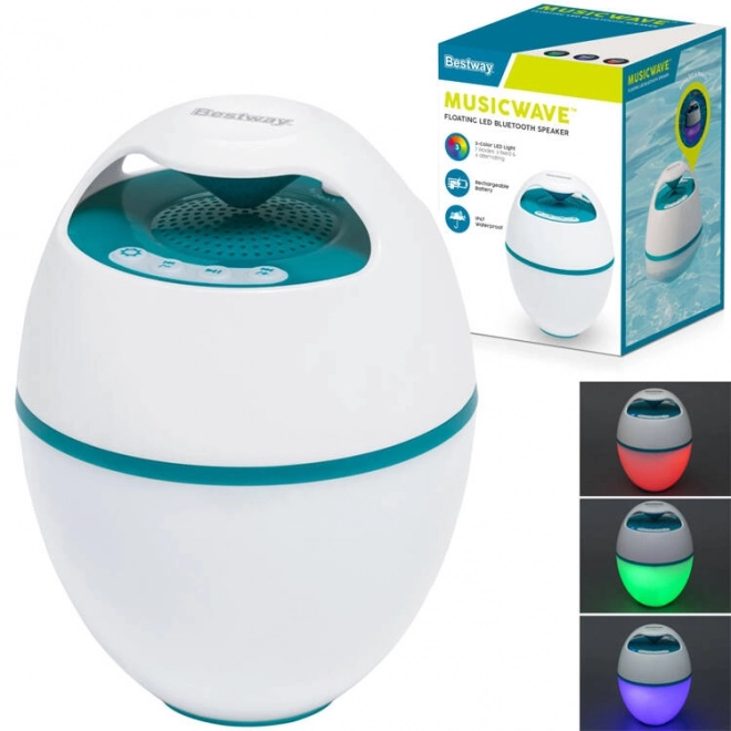 Bestway haut-parleur flottant MusicWave avec Bluetooth et lumière LED