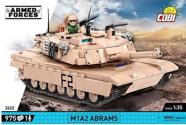 COBI 2622 Forces armées Abrams M1A2, 1:35, 982 k, 1 f