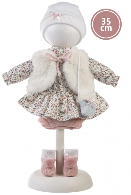 Llorens 535S SARA - poupée réaliste avec corps en tissu souple - 35 cm