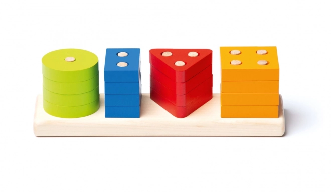 CUBIKA 15337 Tri de formes V - puzzle en bois 17 pièces