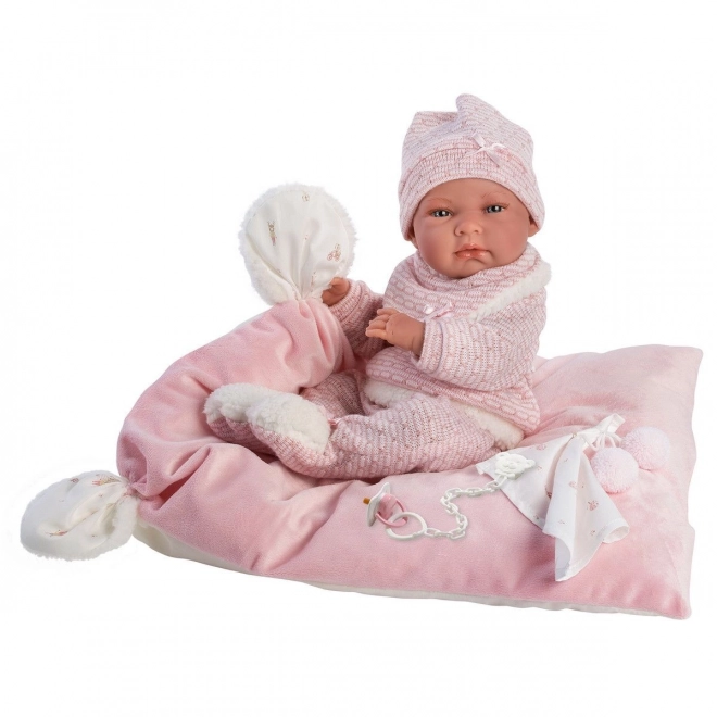 Llorens 73860 NOUVEAU-NÉ FILLE - poupée réaliste bébé avec corps en vinyle complet - 40 cm