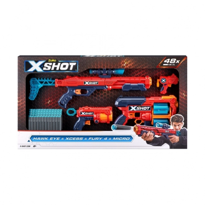 Excel Combo Hawk + Xcess + Fury 4 + ensemble Micro lanceur