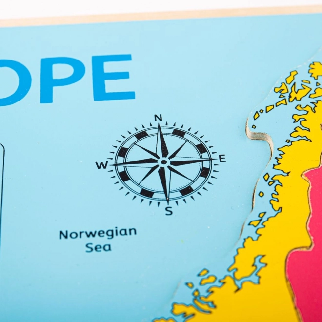 Bigjigs Toys Puzzle en bois carte de l'Europe 25 pièces
