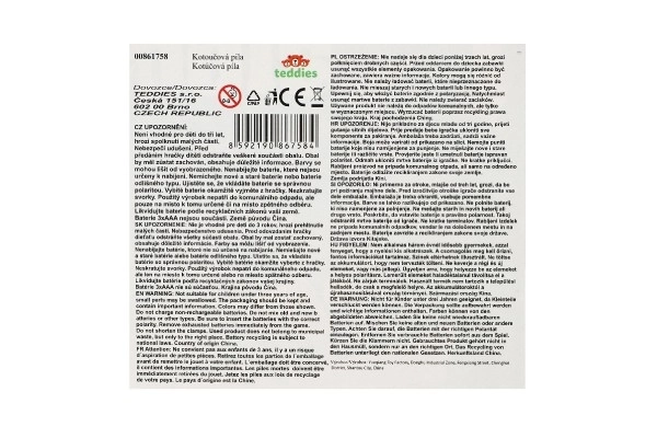 Scie circulaire outil plastique 29x19cm à piles avec son dans boîte 31x21x12cm