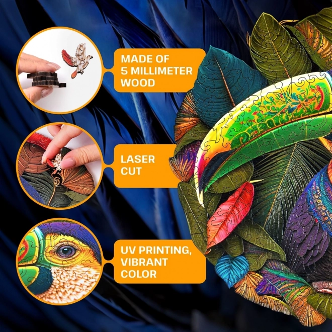 Puzzle en bois toucan 500 pièces