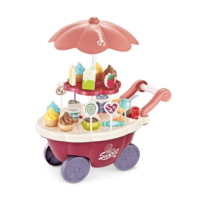 Chariot Woopie avec glaces et friandises avec mélodie et lumières